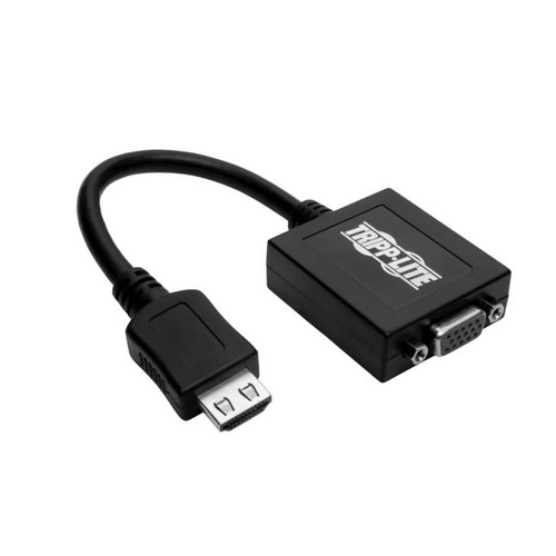 Tripp Lite 6in HDMI to VGA Adapter Converter with Audio Video for Ultrabook / Laptop / Desktop 6" - 6" HDMI/Mini-phone/VGA A/V Cable - (P131-06N) P131-06N AV Cable physical Tripp Lite by Eaton Fleet Network Canada