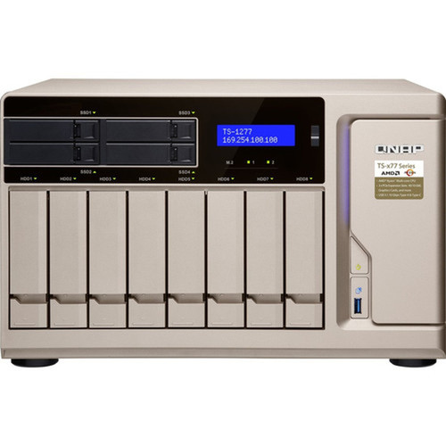 QNAP TS-1277 SANNAS Storage System - AMD Ryzen 7 1700 Octa-core 8 Core 3 GHz - 12 x HDD Supported - 4 x SSD Supported - 16 GB RAM - TS-1277-1700-16G-US