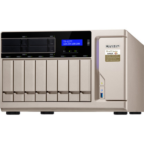 QNAP TS-1277 SANNAS Storage System - AMD Ryzen 7 1700 Octa-core 8 Core 3 GHz - 12 x HDD Supported - 4 x SSD Supported - 16 GB RAM - TS-1277-1700-16G-US