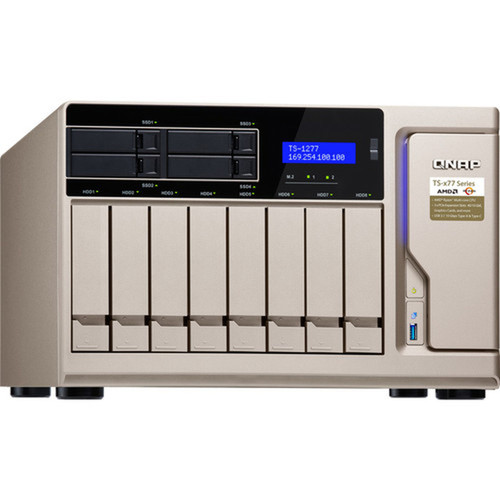 QNAP TS-1277 SANNAS Storage System - AMD Ryzen 7 1700 Octa-core 8 Core 3 GHz - 12 x HDD Supported - 4 x SSD Supported - 16 GB RAM - TS-1277-1700-16G-US