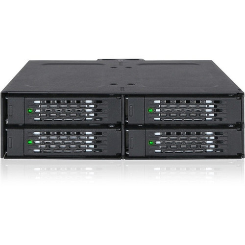 Icy Dock ToughArmor MB607SP-B Drive Enclosure for 525 - Serial ATA600 Host Interface Internal - Black - 4 x HDD Supported - 4 x SSD MB607SP-B