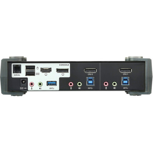 ATEN 2-Port USB 30 4K DisplayPort MST KVMP Switch Cables Included - 2 Computers - 1 Local Users - 4096 x 2160 - 6 x USB - 1 x - CS1922M