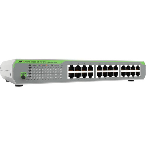 Allied Telesis AT-FS71024 Ethernet Switch - 24 Ports - Fast Ethernet - 10100Base-TX - 2 Layer Supported - 530 W Power Consumption - AT-FS71024-10