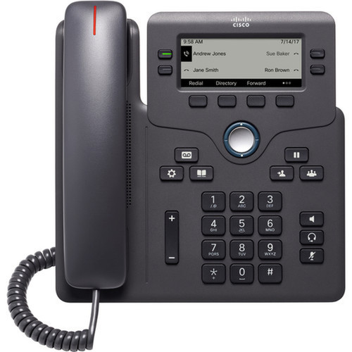 Cisco 6841 IP Phone - Corded - Corded - Charcoal - 4 x Total Line - VoIP - 2 x Network RJ-45 - PoE Ports CP-6841-3PW-NA-K9