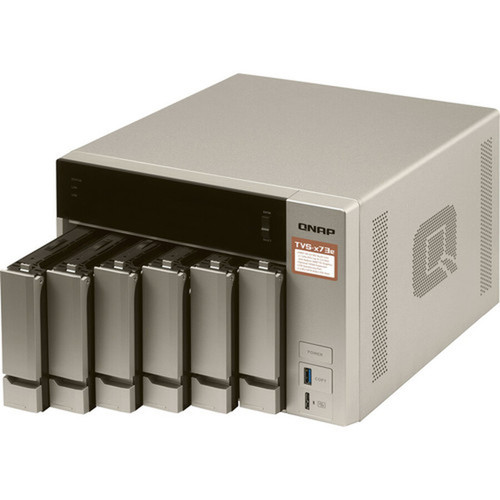 QNAP Powerful NAS with AMD RX-421BD Quad-Core APU and PCIe Expandability - R-Series RX-421BD Quad-core 4 Core 210 GHz - 6 x HDD - 8 TVS-673E-8G-US
