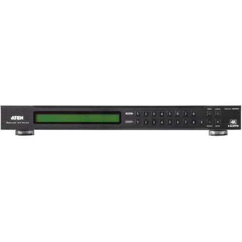 ATEN 8 x 9 4K HDMI Matrix Switch with Scaler - 4096 x 2160 - 4K - 8 x 8 - Display - 9 x HDMI Out VM6809H