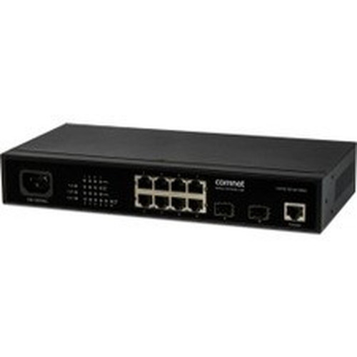 ComNet Commercial Grade 10 Port Gigabit Managed Ethernet Switch - 8 Ports - Manageable - Gigabit Ethernet - 101001000Base-TX - 2 - CWGE10FX2TX8MS