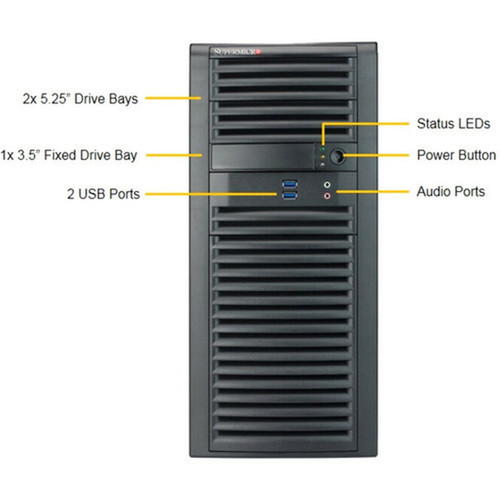 Supermicro SuperWorkstation 7039A-i Server Barebone System - Mid-tower - Socket P LGA-3647 - 2 x Processor Support - Intel C621 Chip - SYS-7039A-I