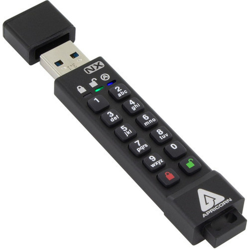 Apricon Aegis Secure Key 3NX Software-Free 256-Bit AES XTS Encrypted USB 31 Flash Key with FIPS 140-2 level 3 validation Onboard up ASK3-NX-128GB