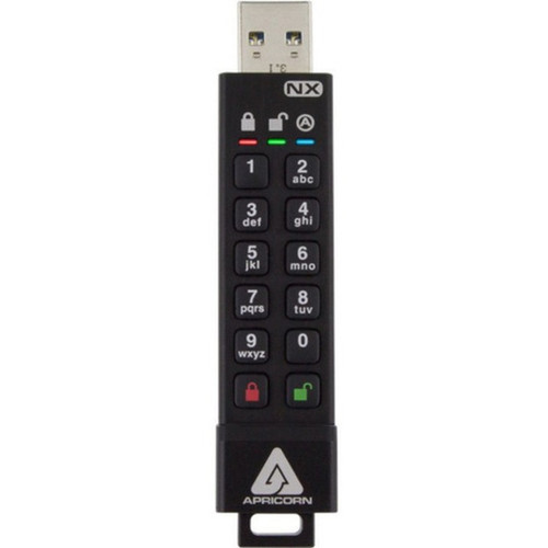 Apricon Aegis Secure Key 3NX Software-Free 256-Bit AES XTS Encrypted USB 31 Flash Key with FIPS 140-2 level 3 validation Onboard up ASK3-NX-128GB