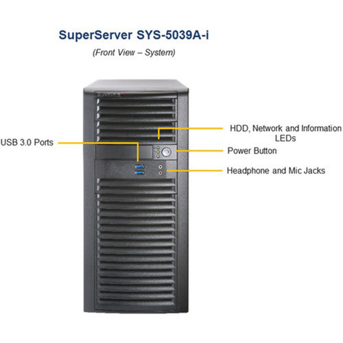 Supermicro SuperWorkstation 5039A-i Server Barebone System - Mid-tower - Socket R4 LGA-2066 - 1 x Processor Support - Intel C422 Chip SYS-5039A-I