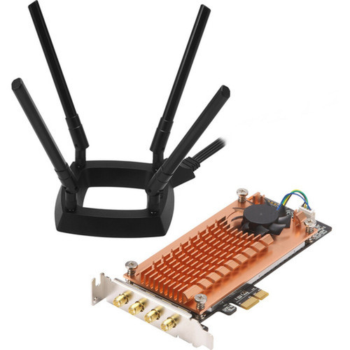 QNAP QWA-AC2600 IEEE 80211ac Wi-Fi Adapter for Desktop ComputerNAS - PCI Express 20 x1 - 254 Gbits - 240 GHz ISM - 5 GHz UNII - QWA-AC2600