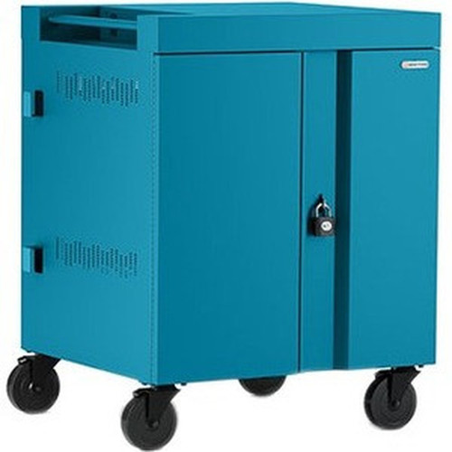 Bretford CUBE Cart - 2 Shelf - PushPull Handle - 4 Casters - Steel - 30 Width x 265 Depth x 375 Height - Pacific Blue - For 36 TVC36PAC-270PA