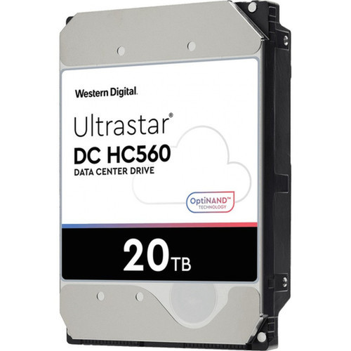 WD Ultrastar DC HC560 WUH722020ALE6L1 20 TB Hard Drive - 35 Internal - SATA SATA600 - Conventional Magnetic Recording CMR - - - 0F38754