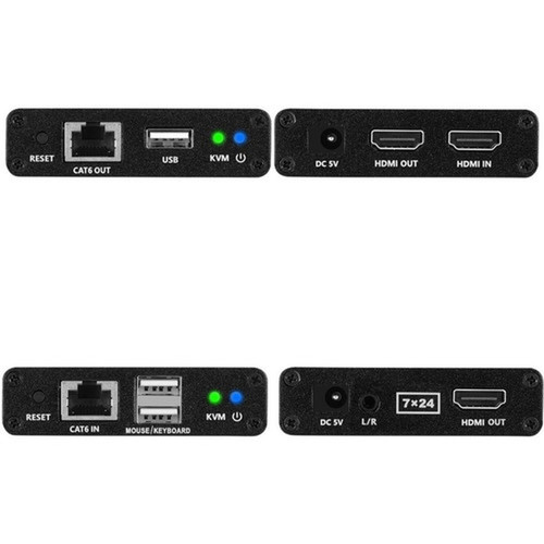 SIIG HDMI USB KVM Over Cat6 Extender - 70m - 1 Computers - 1 Local Users - 22966 ft 70000 mm Range - 4K - 4096 x 2160 Maximum - CE-H27411-S1