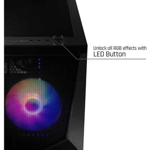 MSI Codex R CODEX R 12TH-053US Gaming Desktop Computer - Intel Core i5 12th Gen i5-12400F - 16 GB - 500 GB SSD - Tower - Black - Intel COR12TH053