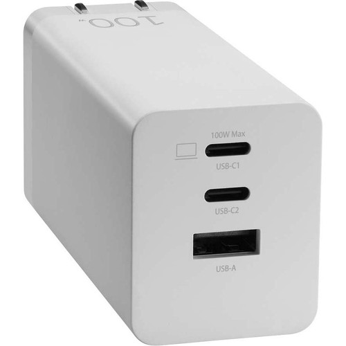 Asus 100W 3-Port GaN Charger - 100 W - 120 V AC, 230 V AC Input - 5 V DC, 9 V DC, 15 V DC, 20 V DC, 12 V DC Output - 5 A - Black - 1 (Fleet Network)