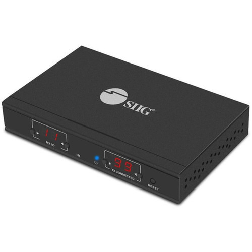 SIIG HDMI Over IP Extender with IR - Decoder RX - 1 Output Device - 39370 ft 120000 mm Range - 1 x Network RJ-45 - 1 x HDMI Out CE-H23C11-S2