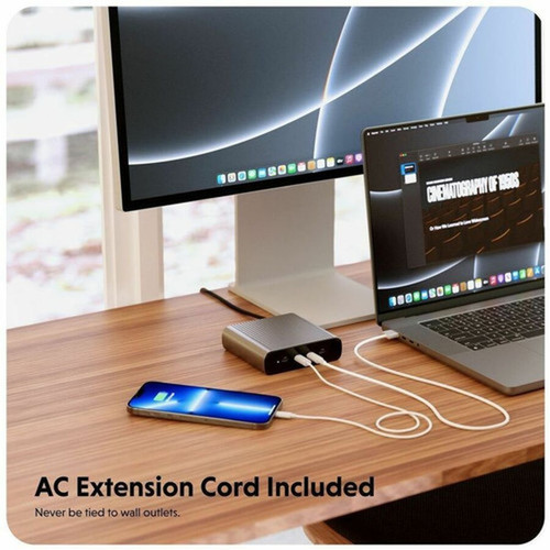 Hyper 245W GaN USB-C Charging Station for Desktop - Charging Capability - 245 W - USB Type C - 4 x USB Ports - USB Type-C - Wired HJGAN245-US