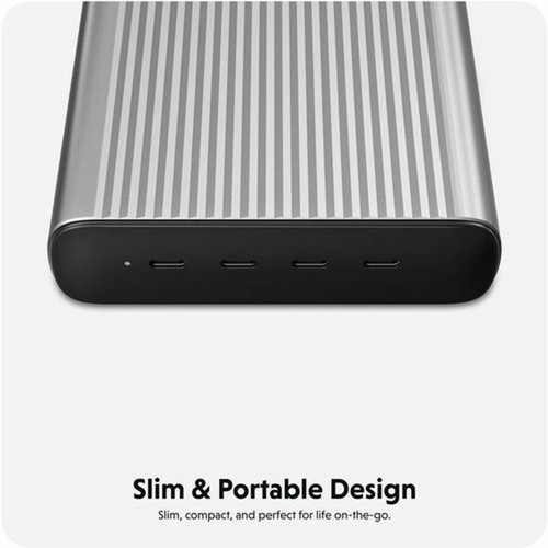 Hyper 245W GaN USB-C Charging Station for Desktop - Charging Capability - 245 W - USB Type C - 4 x USB Ports - USB Type-C - Wired HJGAN245-US