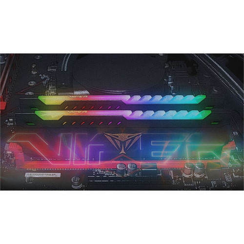 Patriot Memory Viper Steel RGB 64GB 2 x 32GB DDR4 SDRAM Memory Kit - For Motherboard - 64 GB 2 x 32GB - RGB - DDR4-3600PC4-28800 PVSR464G360C8K
