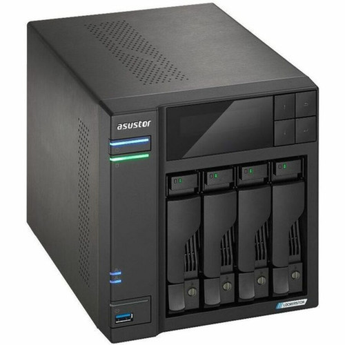 Asustor Lockerstor 4 Gen2 - AS6704T  4-Bay NAS Quad-Core 20GHz Processor 4 M2 NVMe Slots PCIe 30 Dual 25GbE Expandable to - AS6704T