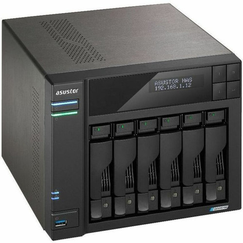 Asustor Flashstor 6 FS6706T - 6 Bay All-SSD NAS Storage Quad Core 20GHz Six M2 SSD Dual 25GbE 4GB RAM DDR4 Network Attached - AS6706T