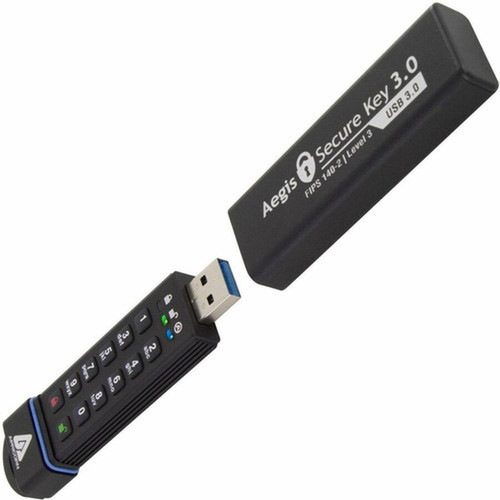 Apricorn Aegis Secure Key 30 2TB USB 31 Type A Flash Drive - 2 TB - USB 31 Type A - 190 MBs Read Speed - 160 MBs Write Speed - - ASK3-2TB