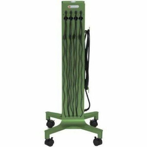 Bretford CUBE Tower Pre-Wired Mobile Charging Station - 4 Casters - Steel - 16 Width x 162 Depth x 39 Height - Grass CTWR800USBC-GRA