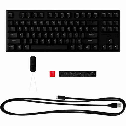 HyperX Alloy Origins Core PBT HX Red - Mechanical Gaming Keyboard - Cable Connectivity - USB Type C Interface - RGB LED - English US 639N7AAABA