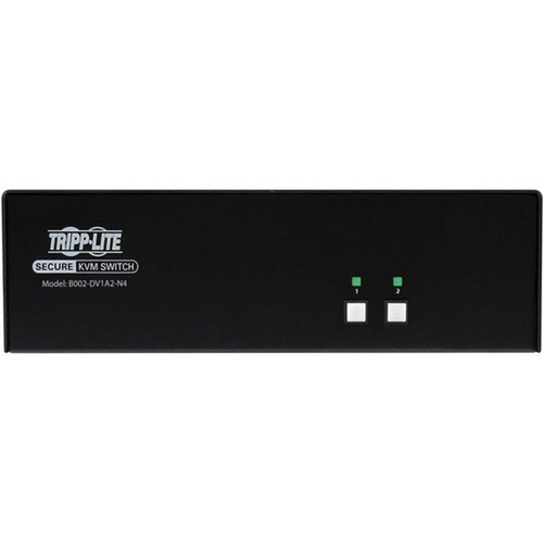 Tripp Lite by Eaton Secure KVM Switch 2-Port Single Head DVI to DVI NIAP PP40 Audio TAA - 2 Computers - 1 Local Users - x - B002-DV1A2-N4