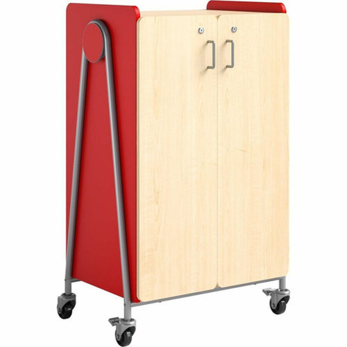 Safco Whiffle Typical 14 Double 48 - 4 Shelf - 12 Drawer - 332 lb 15059267 g Capacity - 4 Casters - Laminate High Pressure HPL 3934RED