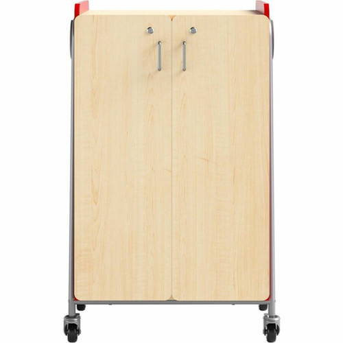 Safco Whiffle Typical 14 Double 48 - 4 Shelf - 12 Drawer - 332 lb 15059267 g Capacity - 4 Casters - Laminate High Pressure HPL 3934RED