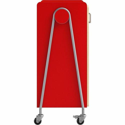 Safco Whiffle Typical 14 Double 48 - 4 Shelf - 12 Drawer - 332 lb 15059267 g Capacity - 4 Casters - Laminate High Pressure HPL 3934RED