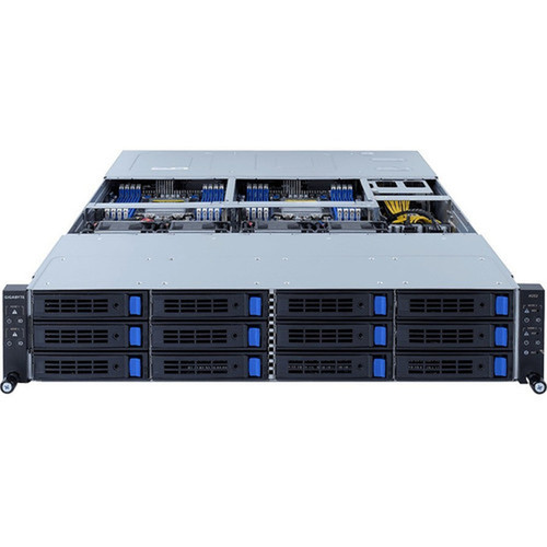 Gigabyte H252-Z12 Barebone System - 2U Rack-mountable - Socket LGA-4094 - 1 x Processor Support - AMD Chip - 256 GB DDR4 SDRAM Maximum H252-Z12