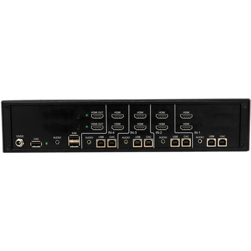 Tripp Lite by Eaton B002-H2AC4-N4 4-Port Dual-Monitor NIAP PP40-Certified HDMI KVM Switch - 4 Computers - 1 Local Users - 3840 x B002-H2AC4-N4