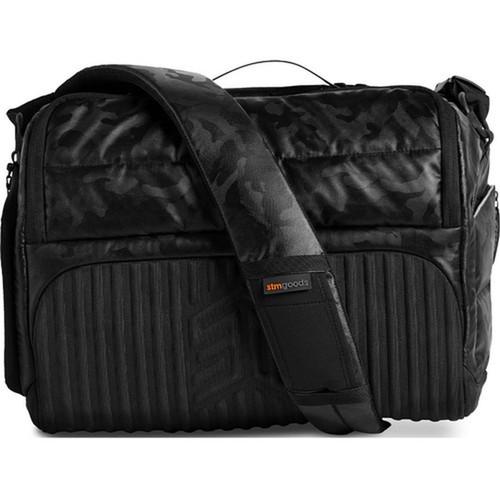 STM Goods Dux Carrying Case Rugged Messenger for 15 381 mm to 16 40640 mm MacBook - Black Camo - Water Resistant Rain Spill STM-112-377P-04