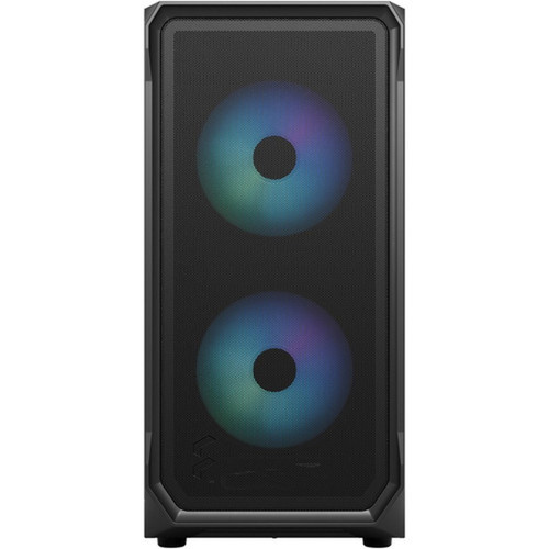 Fractal Design Focus 2 RGB Computer Case - Tower - Black - Tempered Glass Steel Mesh - 4 x Bay - 0 - Mini ITX Mini ATX ATX - 6 x - FD-C-FOC2A-03