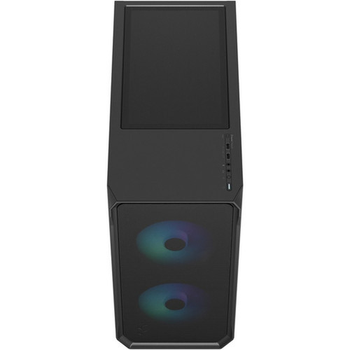 Fractal Design Focus 2 RGB Computer Case - Tower - Black - Tempered Glass Steel Mesh - 4 x Bay - 0 - Mini ITX Mini ATX ATX - 6 x - FD-C-FOC2A-03