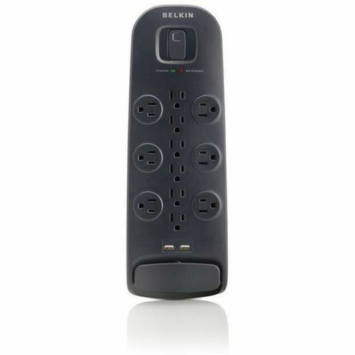 Belkin 12-Outlets Surge SuppressorProtector - 12 x AC Power 2 x USB Type A - 3996 J - 120 V AC Input - 59 ft BV112050-063PK