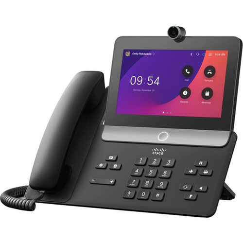 Webex 8875 IP Phone - Corded - Corded - Wi-Fi Bluetooth - Desktop - Carbon Black - VoIP - IEEE 80211abgnac - 2 x Network RJ-45 CP-8875-K9