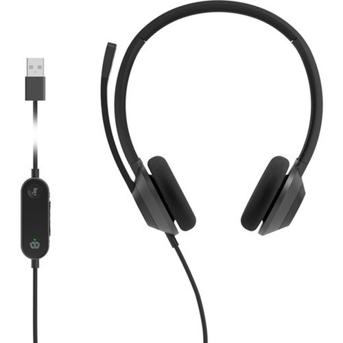 Cisco Headset 322 Wired Dual On-Ear Carbon Black USB-A - Stereo - USB Type A - Wired - 32 Ohm - 50 Hz to 18 kHz - On-ear - Binaural - HS-W-322-C-USB