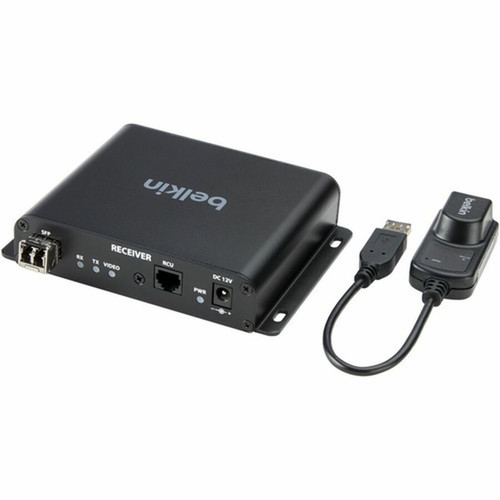 Belkin Extender Receiver Fiber SFP - Universal Video - 4K - 3840 x 2160 Maximum Video Resolution - TAA Compliant F1DN-KVM-EXRFI