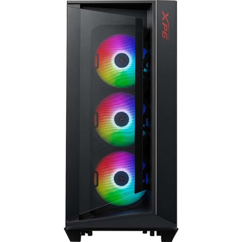 XPG CRUISERST-BKCWW Computer Case - Mid-tower - Black - SPCC Tempered Glass - Mini ITX Micro ATX ATX EATX Motherboard Supported - 15260102