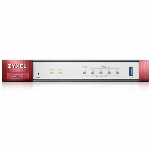 ZYXEL USG FLEX 100 Network SecurityFirewall Appliance - 5 Port - 101001000Base-T - Gigabit Ethernet - 900 Mbits Firewall - DES - USGFLEX100 REV2
