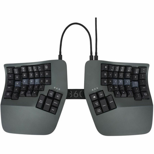 Kinesis Advantage360 SmartSet - Cable Connectivity - USB Interface - Windows 7 Windows 11 Mac OS Linux Android ChromeOS Windows KB360-GBR