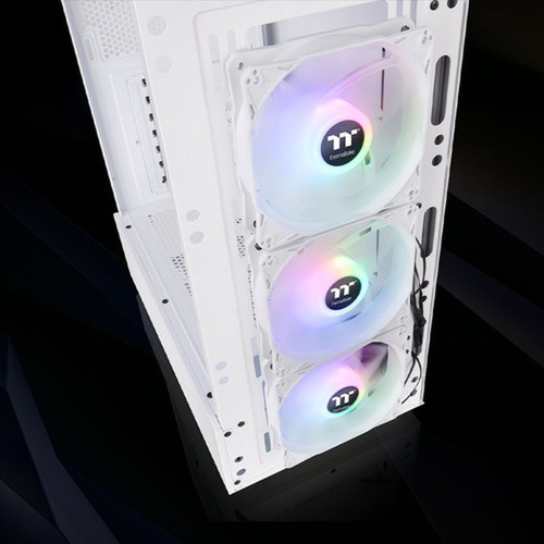 Thermaltake S200 TG ARGB Snow Mid Tower Chassis - Mid-tower - Snow - Tempered Glass - 0 - ATX Mini ITX Micro ATX Motherboard - 6 x - CA-1X2-00M6WN-00