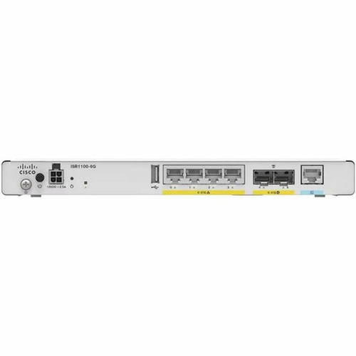 Cisco ISR1100-6G 1 SIM Cellular Ethernet Wireless Integrated Services Router - Refurbished - 4G - LTE - 2 x Antenna - 3 x Network - 1 ISR1100-6G-RF