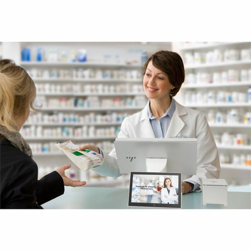 HP Engage One Pro POS Terminal - Core i3 i3-10100E 320 GHz - 8 GB DDR4 SDRAM - 256 GB SSD PCIe NVMe 7H0B6UTABA