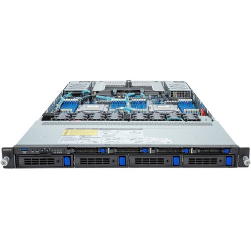 Gigabyte R183-Z91 Barebone System - 1U Rack-mountable - Socket SP5 LGA-6096 - 2 x Processor Support - AMD Chip - 256 GB DDR5 SDRAM RAM R183-Z91-AAD2
